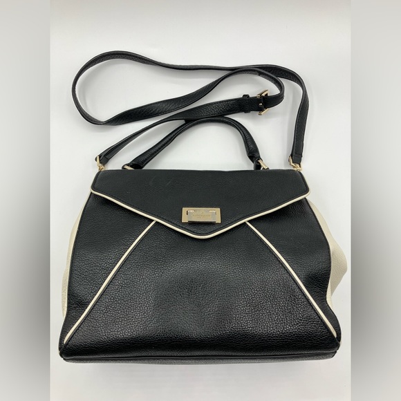 Kate Spade Wesley Place Laurel Black & White Satchel Bag - Picture 2 of 14